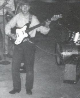 Ned playing at a party in 1966. Ned was in a band with Gary Walters & Bill Higgins, fellow classmates.