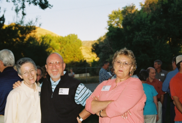 L-R Toni Davis (Cook), Terry Cook and Joyce Davis (Pettingill) and Mt. Olympus, what a night.